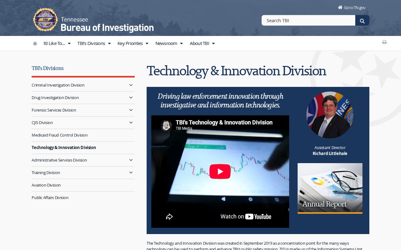 Tennessee warrant systems: TBI Technology and Innovation Division overview